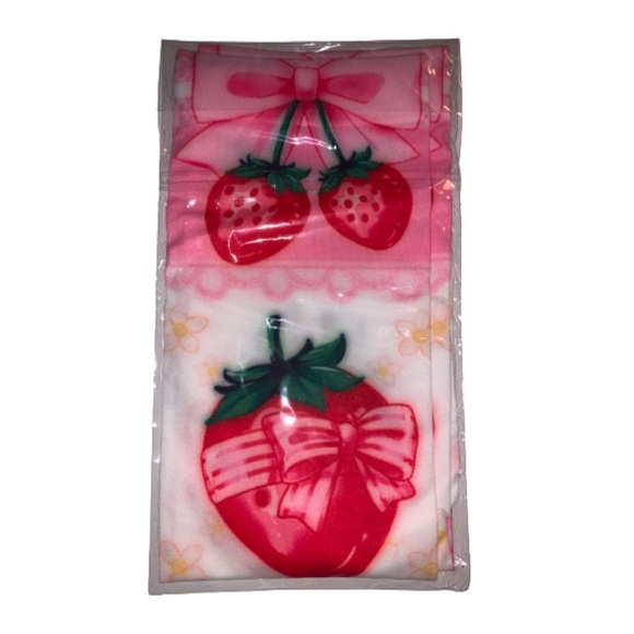 Kawaii Strawberry Lolita Stocking Socks Pink Bows - Picture 4 of 10